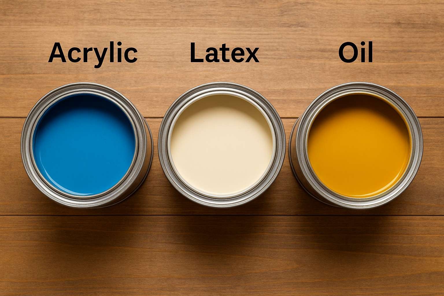 Acrylic vs latex vs oil paint
