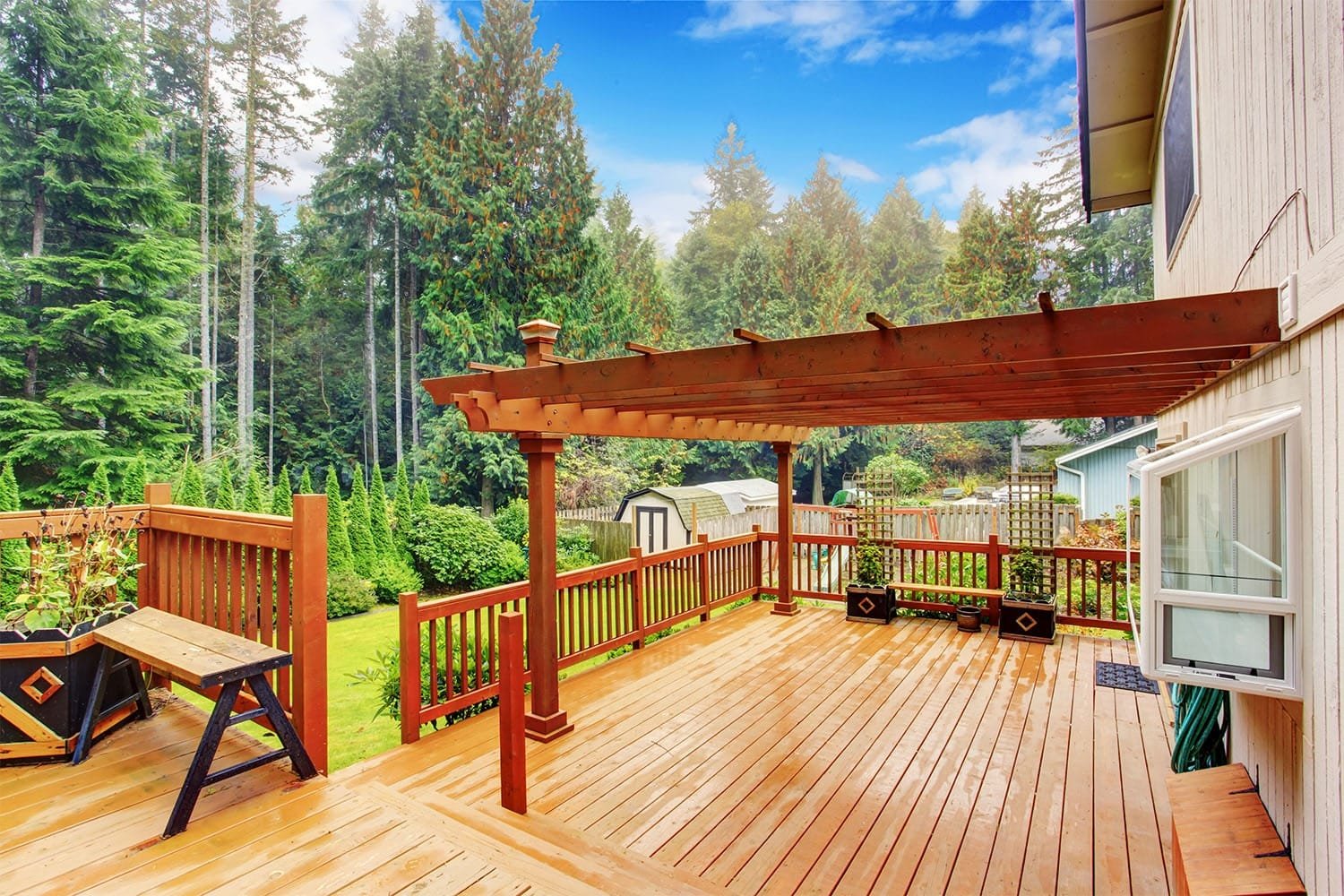 deck staining services - brush and beyond company